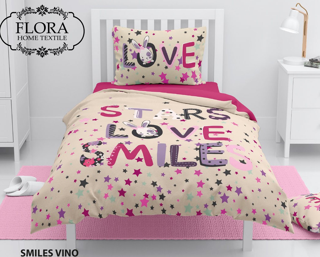 Housse de couette FLORA 1place 160x220 SMILES VINO  -  - _1